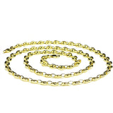 14k Yellow Gold Puffed Mariner Link Chain Necklace, 7mm