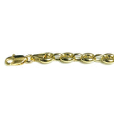14k Yellow Gold Mariner Link Chain Mens Bracelet 4.7mm, 10"