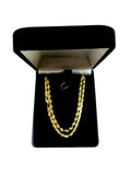 10k Yellow Solid Gold Diamond Cut Rope Chain Necklace, 3mm