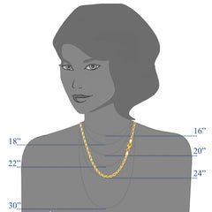 10 k gul solid guld diamantskåret rebkæde halskæde, 3,5 mm fine designersmykker til mænd og kvinder