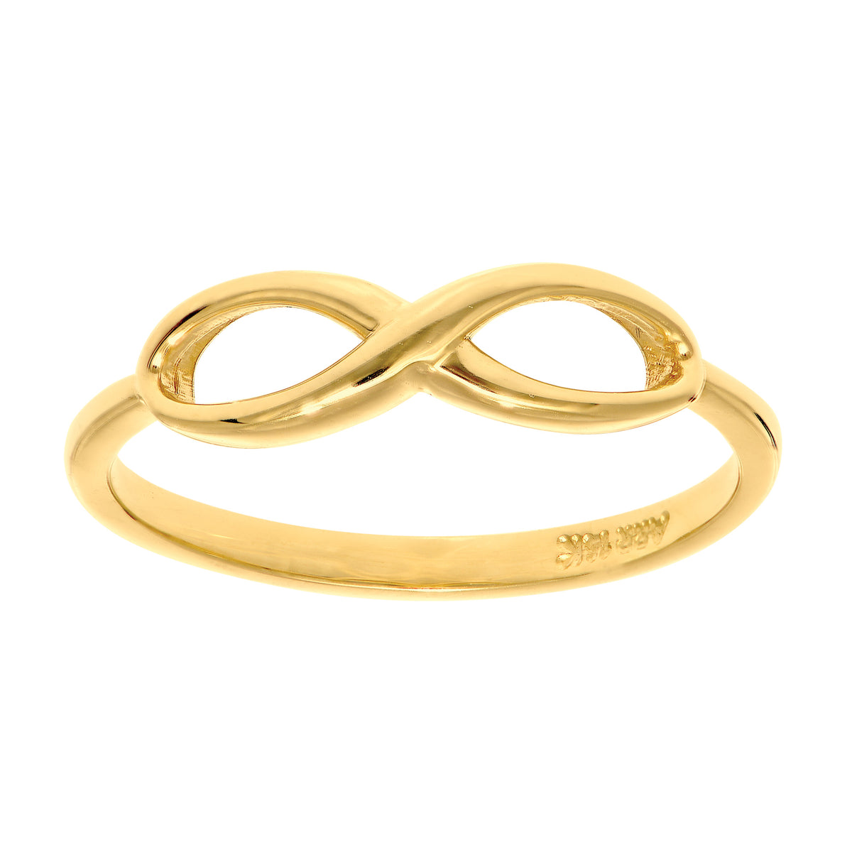 14K Yellow Gold Infinity Ring, Size 7