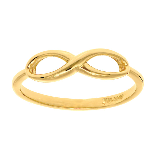 14K Yellow Gold Infinity Ring, Size 7