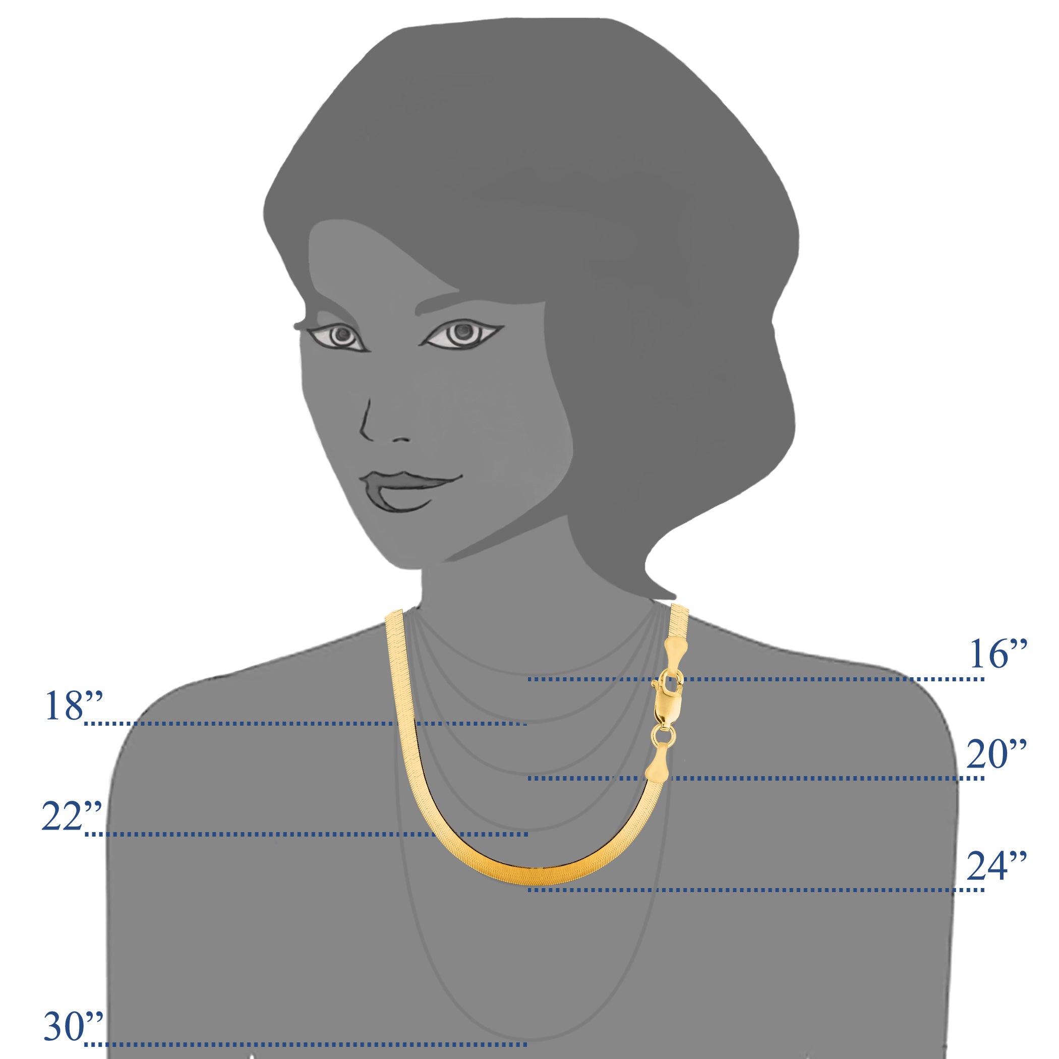 14 karat gult massivt guld Imperial sildebenskæde halskæde, 4,7 mm fine designersmykker til mænd og kvinder