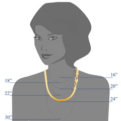 Collar de cadena de espiga imperial de oro macizo amarillo de 14 quilates, joyería fina de diseño de 6,0 mm para hombres y mujeres