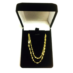 14k Yellow Gold Singapore Chain Necklace, 1.7mm fine designer jewelry for men and women