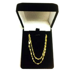 14k Yellow Gold Singapore Chain Necklace, 1.7mm