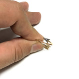14k Two Tone Gold Bypass Arrow Ring, Size 7