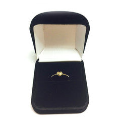 14K Yellow Gold Puffy Heart Ring, Size 7