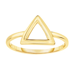 14K Yellow Gold Triangle Design Ring, Size 7 fine designer jewelry for men and women