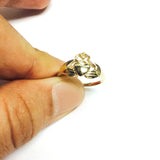 14K Yellow Gold Claddagh Ring, Size 7