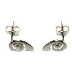 Sterling sølv rhodineret græske Spira ørestikker, 10 mm fine designer smykker til mænd og kvinder