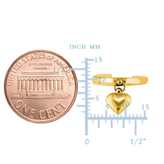 14K gult guld Dangle Heart Cuff Style Justerbar Toe Ring fina designersmycken för män och kvinnor