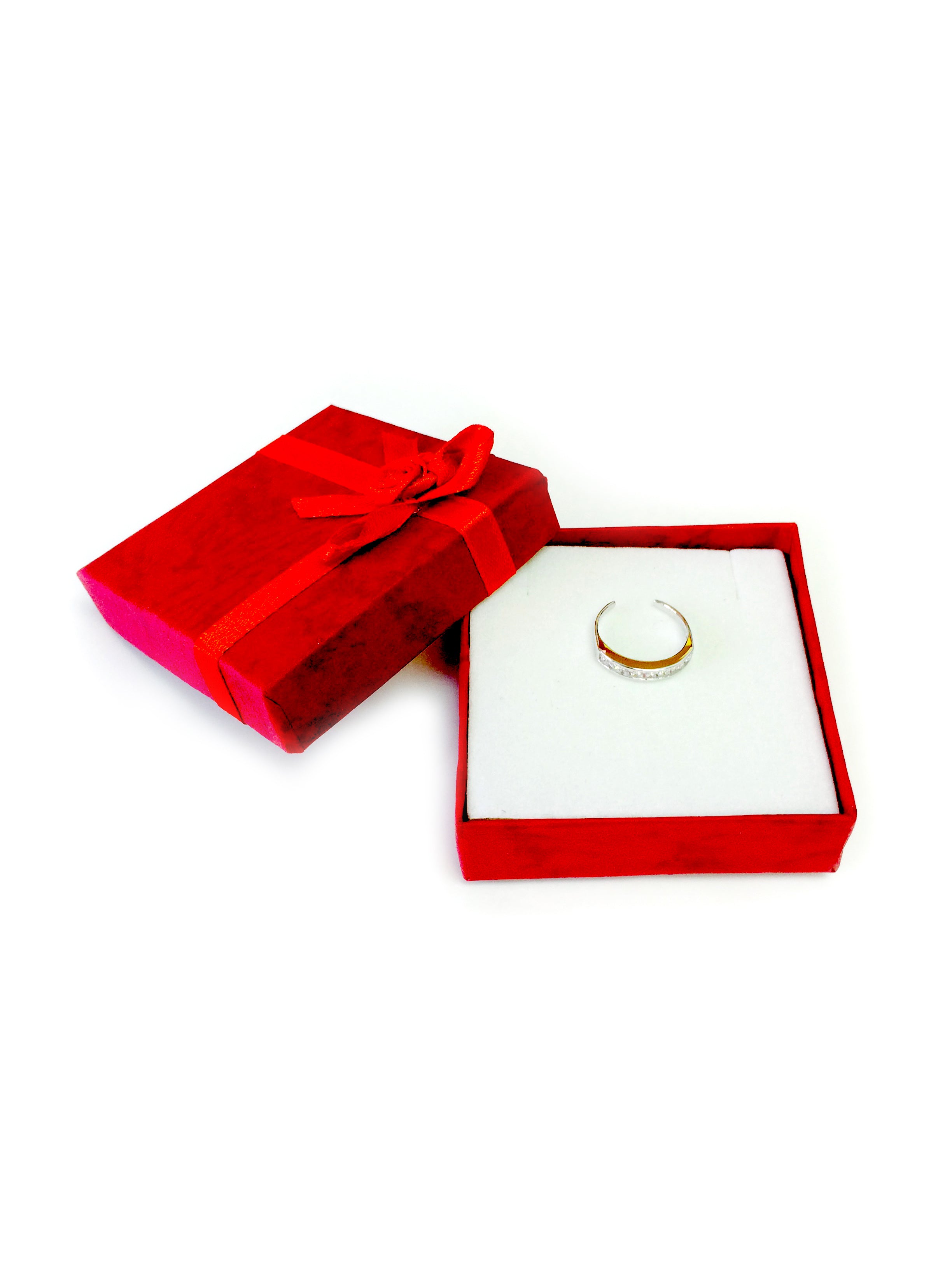 Anello in oro giallo 14 carati con pietre CZ, set di canali, stile polsino, anello regolabile per la punta, gioielli di design da 3 mm per uomini e donne
