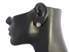 Sterling Silver Grekiska Spira örhängen, diameter 10 mm fina designersmycken för män och kvinnor