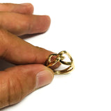 14k Yellow Gold Womens Fancy Infinity Ring, Size 7