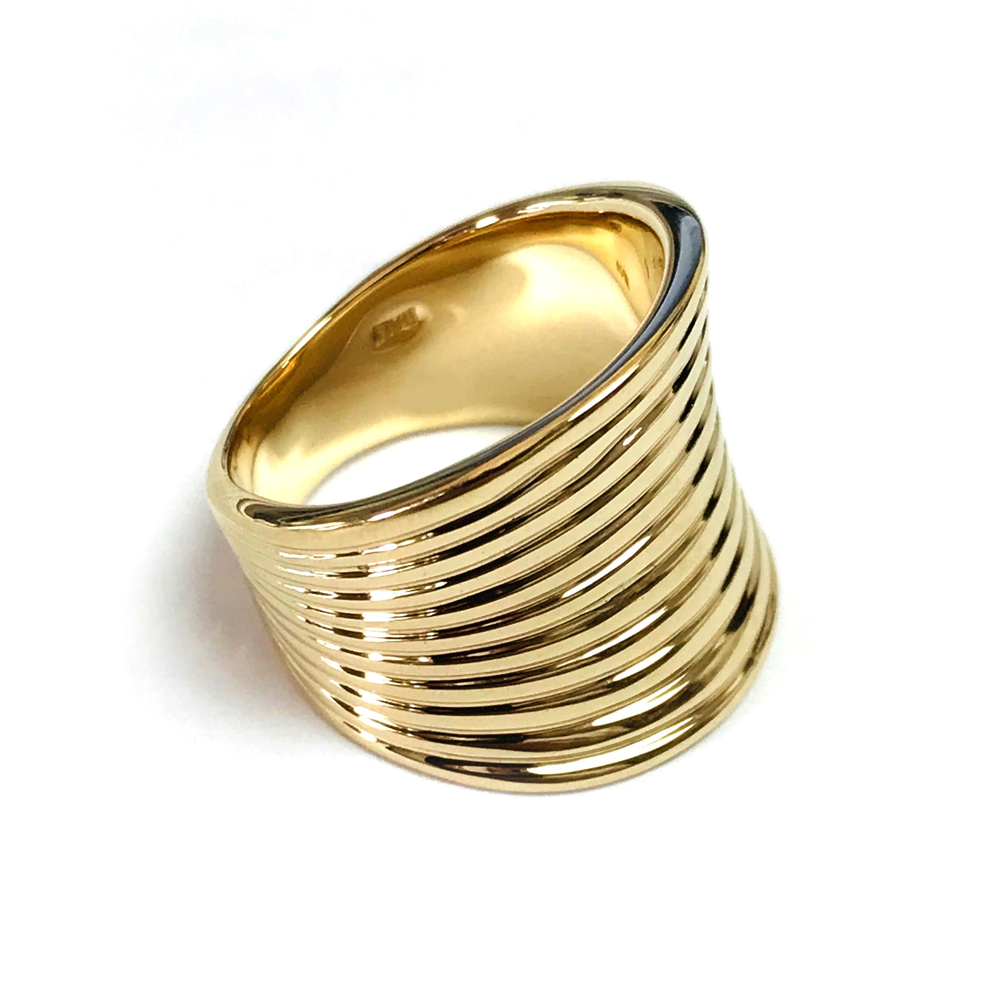 14K Yellow Gold Womens Band Ring fine designer jewelry for men and women