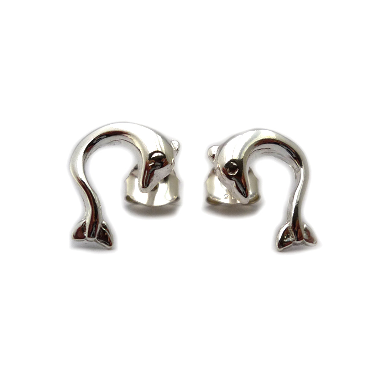 Boucles d'oreilles en argent sterling plaqué rhodium avec dauphin minoen grec ancien, bijoux de créateur fins pour hommes et femmes