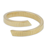 14k Yellow Gold Diamond Cut Bypass Ring