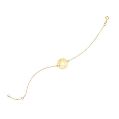 14 k gul guld kompas charme kæde armbånd, 7" fine designer smykker til mænd og kvinder