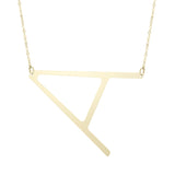 14k Yellow Gold Initial Letter Pendant Necklace, 18"
