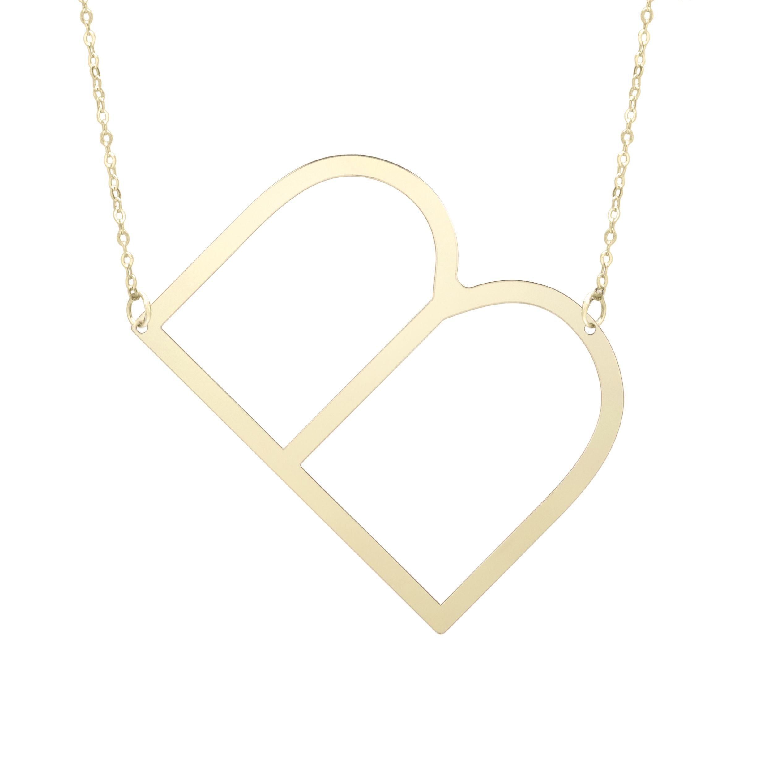 14k Yellow Gold Initial Letter Pendant Necklace, 18"