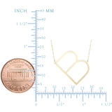 14k Yellow Gold Initial Letter Pendant Necklace, 18"