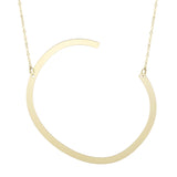 14k Yellow Gold Initial Letter Pendant Necklace, 18"