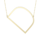14k Yellow Gold Initial Letter Pendant Necklace, 18"