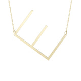 14k Yellow Gold Initial Letter Pendant Necklace, 18"