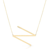 14k Yellow Gold Initial Letter Pendant Necklace, 18"