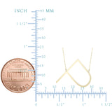 14k Yellow Gold Initial Letter Pendant Necklace, 18"