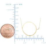 14k Yellow Gold Initial Letter Pendant Necklace, 18"