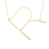14k Yellow Gold Initial Letter Pendant Necklace, 18"