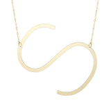 14k Yellow Gold Initial Letter Pendant Necklace, 18"