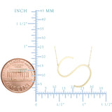 14k Yellow Gold Initial Letter Pendant Necklace, 18"