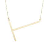 14k Yellow Gold Initial Letter Pendant Necklace, 18"