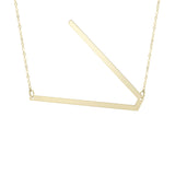 14k Yellow Gold Initial Letter Pendant Necklace, 18"