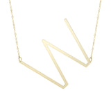 14k Yellow Gold Initial Letter Pendant Necklace, 18"