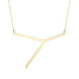 14k Yellow Gold Initial Letter Pendant Necklace, 18"