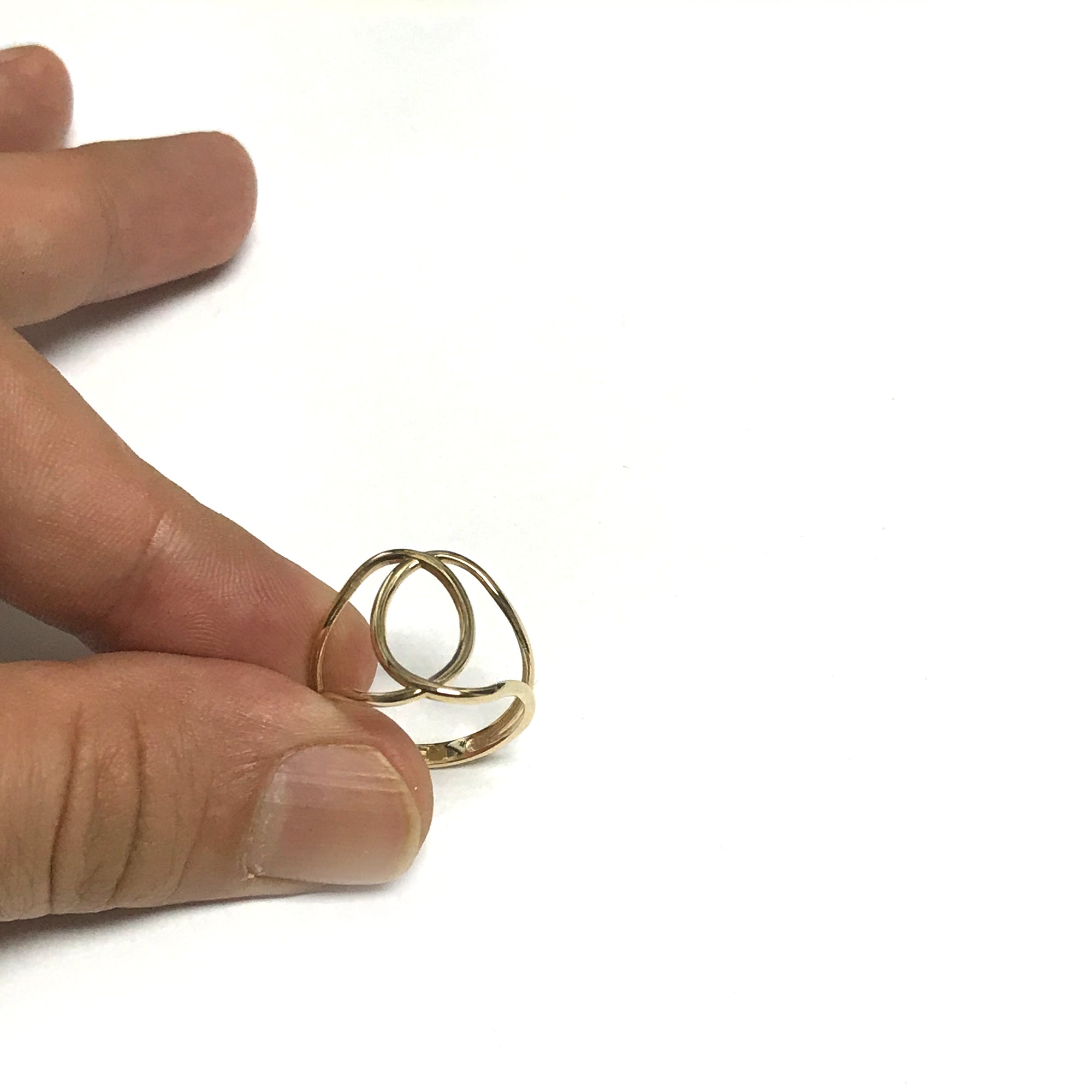 14k Yellow Gold Wide Knot Fashion Ring fine designer jewelry for men and women