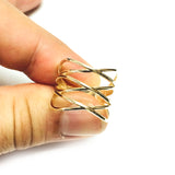 14k Yellow Gold Triple X Fashion Ring