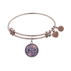Smooth Finish Brass Best Friends Angelica Bangle Bracelet, 7.25"