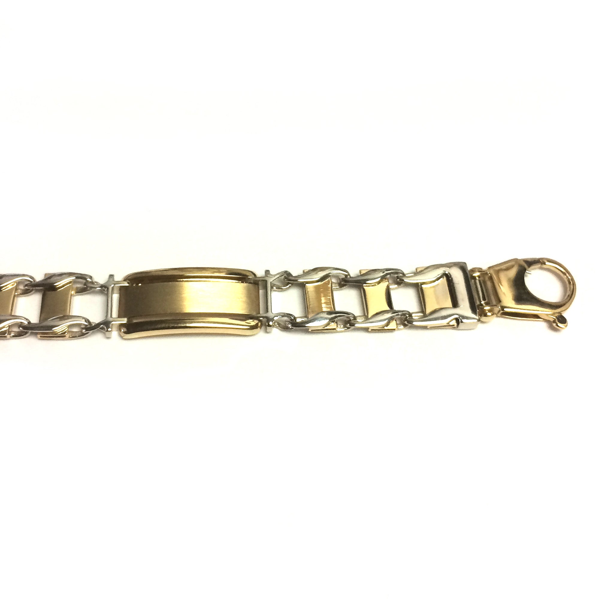 Bracelet Rolex Link pour hommes en or jaune et blanc 14 carats, bijoux de créateurs fins de 8,5 pouces pour hommes et femmes