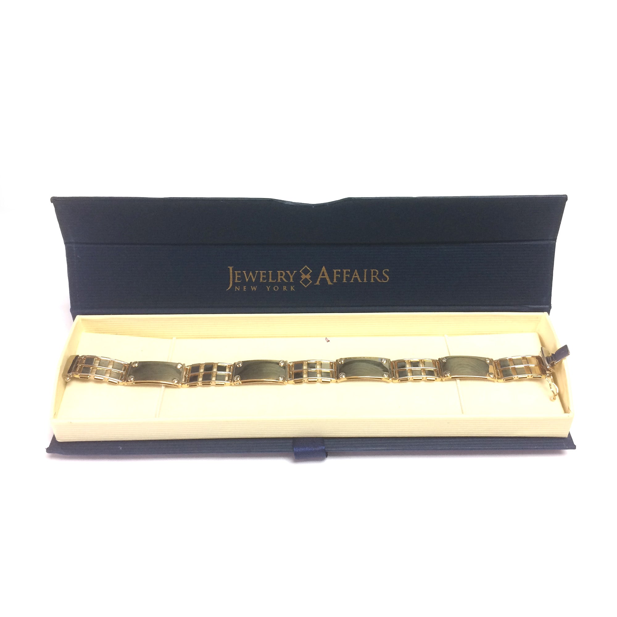 Pulsera Rolex para hombre de oro amarillo y blanco de 14 quilates, joyería fina de diseño de 8,5" para hombres y mujeres