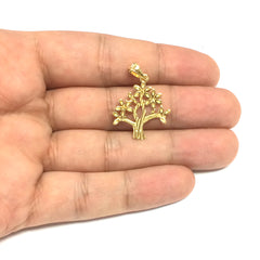 Sterling Silver 18 Karat Gold Overlay Plated Tree Of Life Pendant