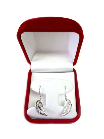 Sterling Silver Angel Wing Dangle Earrings
