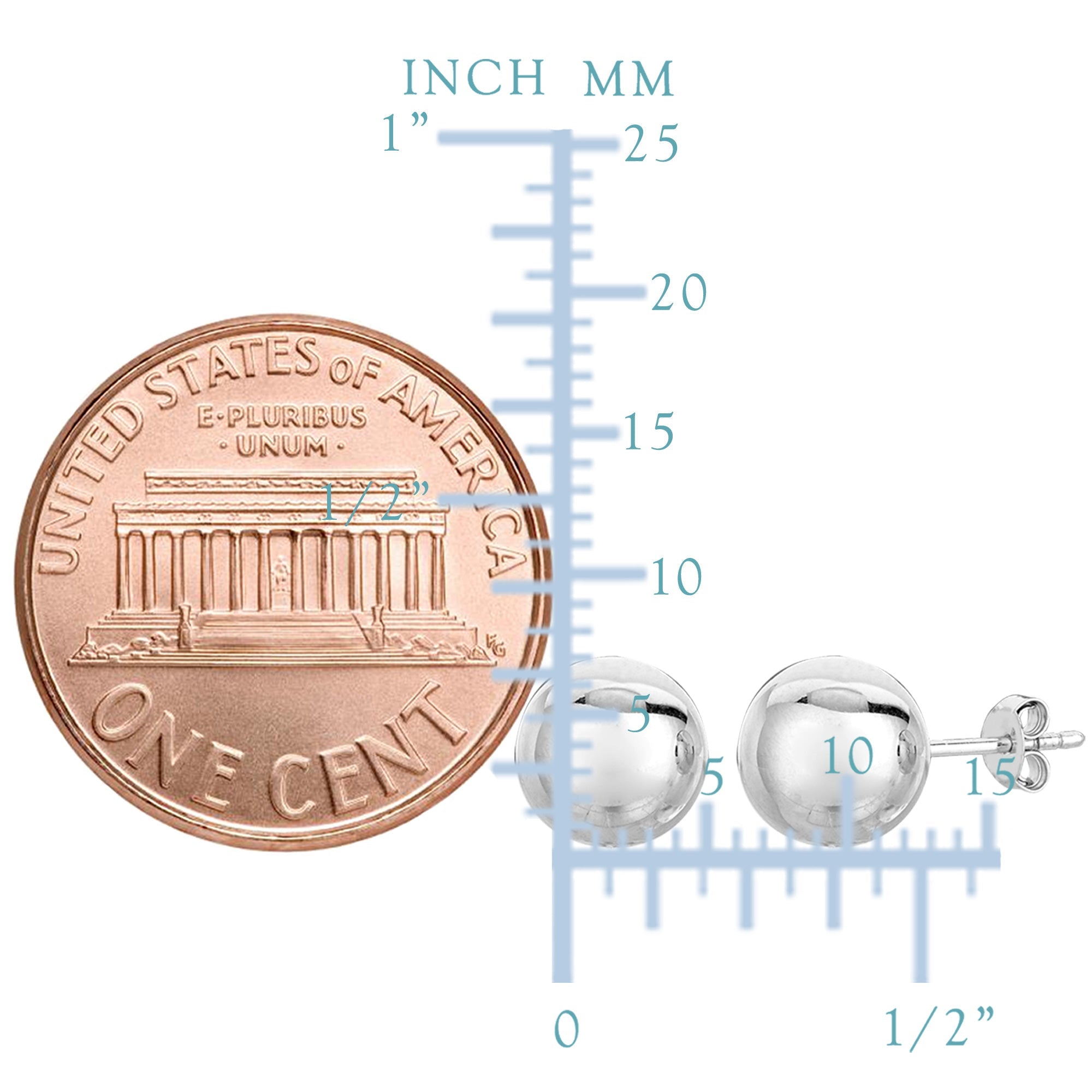 Sterling Silver Ball Stud Earrings
