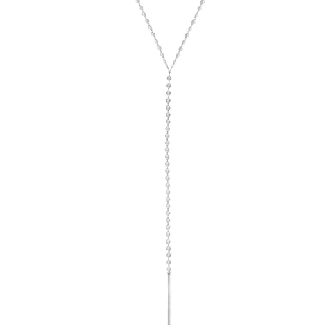 Sterling Silver Bar Charm Fancy Necklace, 24"