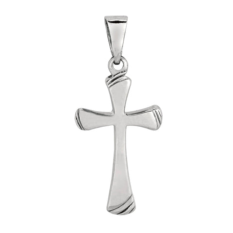 Sterling Silver Cross Pendant, 14 x 24 mm