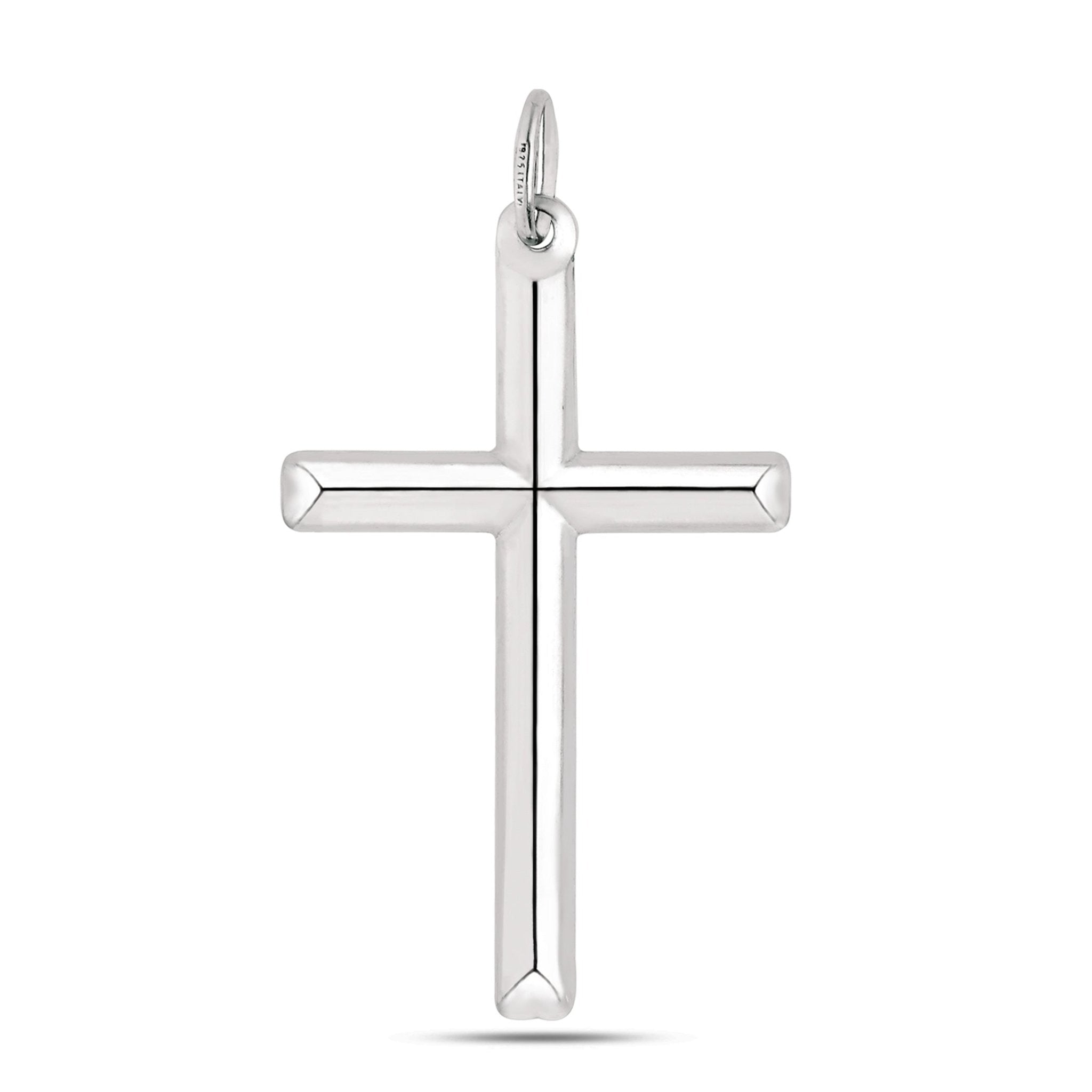 Sterling Silver Cross Pendant, 15 x 30 mm - JewelryAffairs